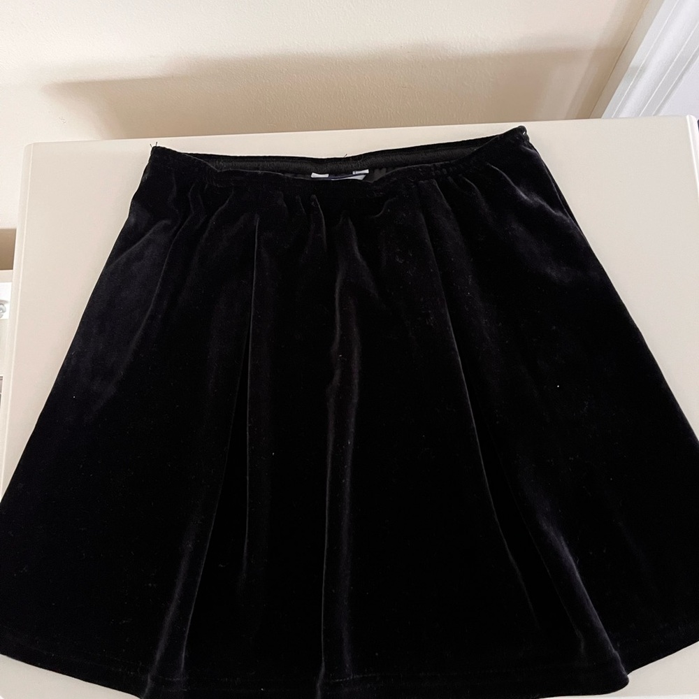 Hartstrings Black Velvet A-Line Skirt